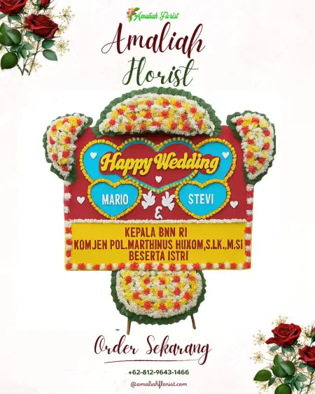 Papan Bunga Pernikahan Manembo Nembo Atas